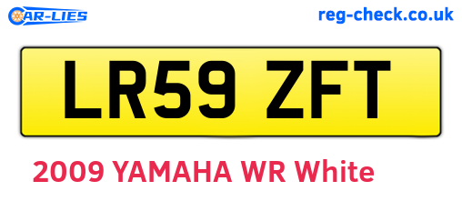 LR59ZFT are the vehicle registration plates.