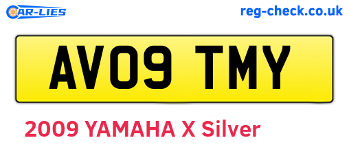 AV09TMY are the vehicle registration plates.
