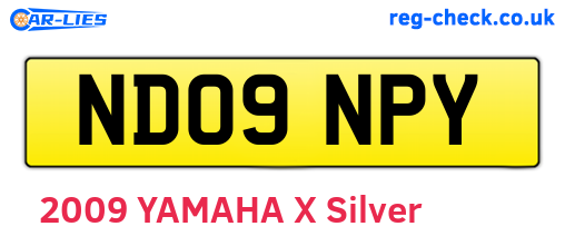 ND09NPY are the vehicle registration plates.
