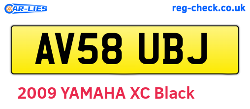 AV58UBJ are the vehicle registration plates.