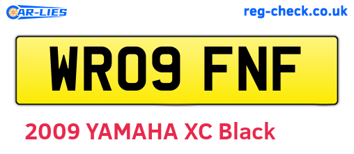 WR09FNF are the vehicle registration plates.