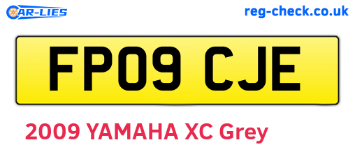 FP09CJE are the vehicle registration plates.