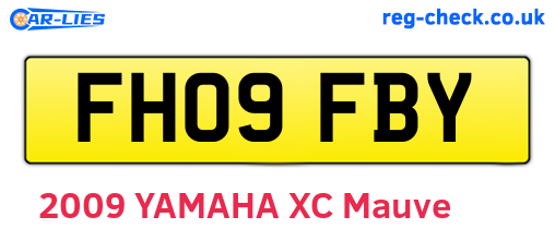 FH09FBY are the vehicle registration plates.