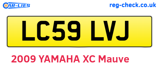 LC59LVJ are the vehicle registration plates.