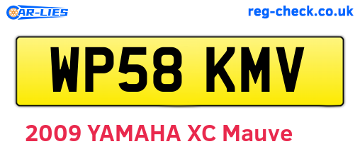 WP58KMV are the vehicle registration plates.