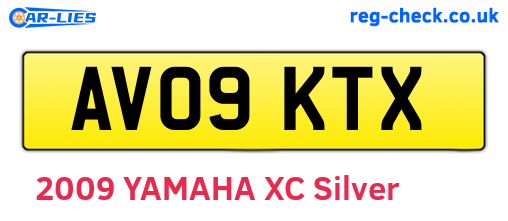 AV09KTX are the vehicle registration plates.