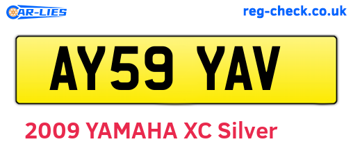 AY59YAV are the vehicle registration plates.