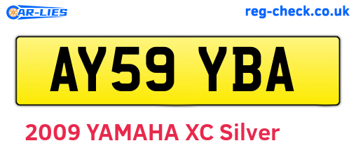 AY59YBA are the vehicle registration plates.
