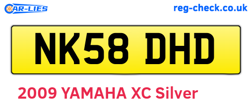 NK58DHD are the vehicle registration plates.