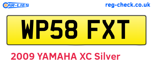 WP58FXT are the vehicle registration plates.