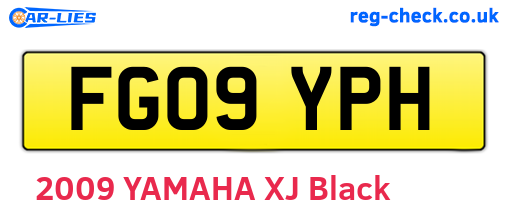 FG09YPH are the vehicle registration plates.