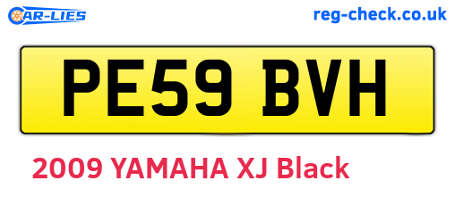 PE59BVH are the vehicle registration plates.
