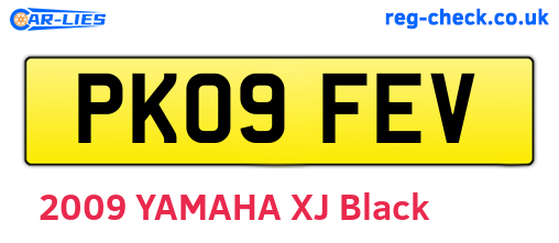 PK09FEV are the vehicle registration plates.