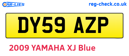 DY59AZP are the vehicle registration plates.