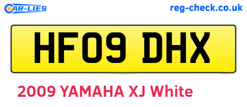 HF09DHX are the vehicle registration plates.