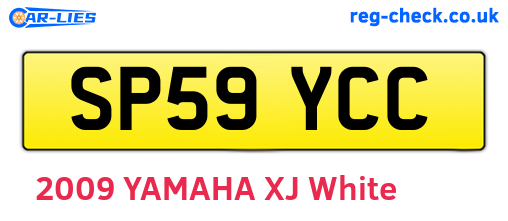 SP59YCC are the vehicle registration plates.