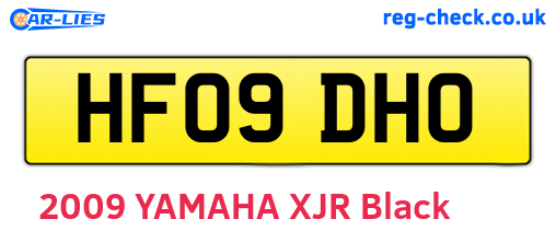 HF09DHO are the vehicle registration plates.