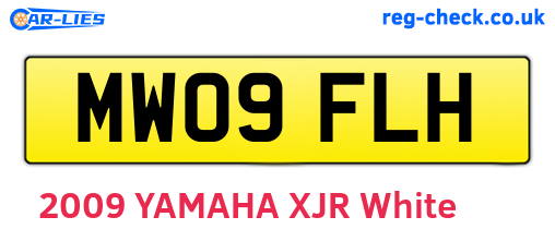 MW09FLH are the vehicle registration plates.