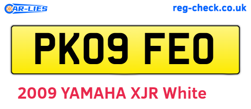 PK09FEO are the vehicle registration plates.