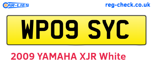WP09SYC are the vehicle registration plates.