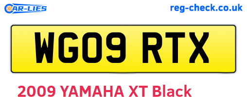 WG09RTX are the vehicle registration plates.