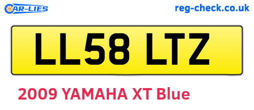 LL58LTZ are the vehicle registration plates.