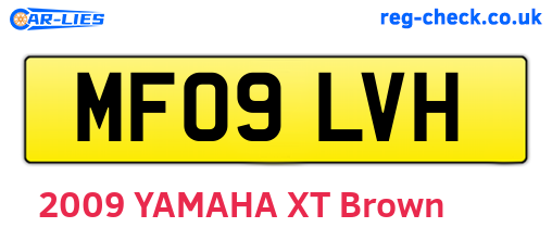 MF09LVH are the vehicle registration plates.