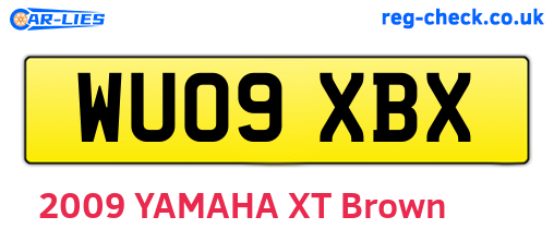 WU09XBX are the vehicle registration plates.