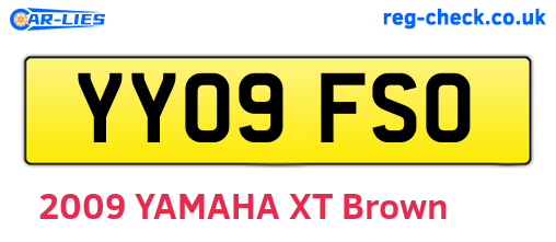 YY09FSO are the vehicle registration plates.