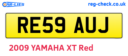 RE59AUJ are the vehicle registration plates.