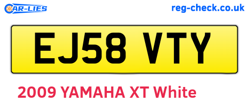 EJ58VTY are the vehicle registration plates.