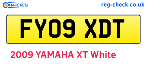 FY09XDT are the vehicle registration plates.