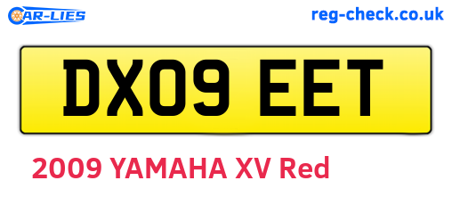 DX09EET are the vehicle registration plates.