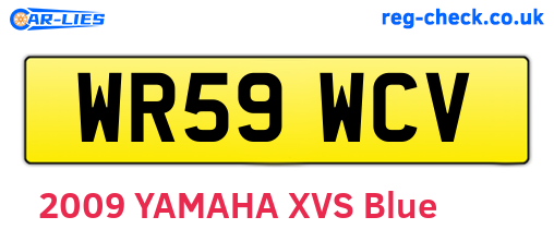 WR59WCV are the vehicle registration plates.