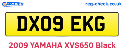 DX09EKG are the vehicle registration plates.