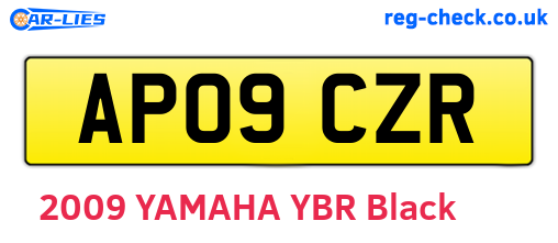 AP09CZR are the vehicle registration plates.