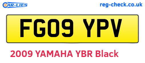 FG09YPV are the vehicle registration plates.