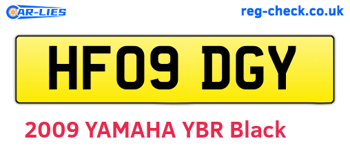 HF09DGY are the vehicle registration plates.