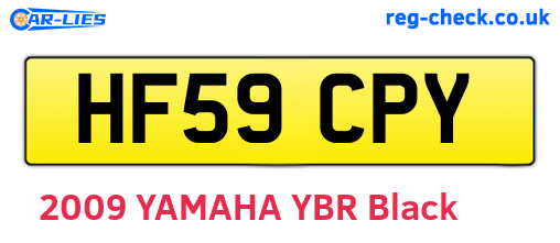 HF59CPY are the vehicle registration plates.
