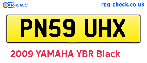 PN59UHX are the vehicle registration plates.