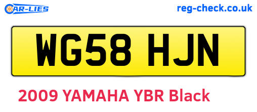 WG58HJN are the vehicle registration plates.