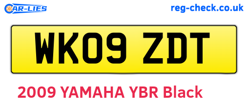 WK09ZDT are the vehicle registration plates.