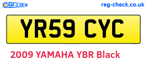 YR59CYC are the vehicle registration plates.