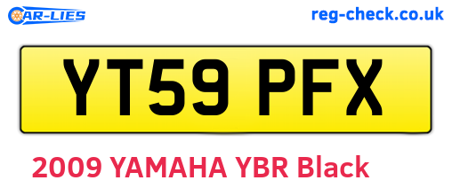 YT59PFX are the vehicle registration plates.
