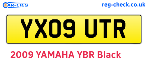 YX09UTR are the vehicle registration plates.