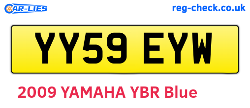 YY59EYW are the vehicle registration plates.