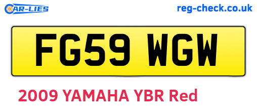 FG59WGW are the vehicle registration plates.