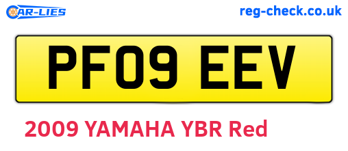 PF09EEV are the vehicle registration plates.