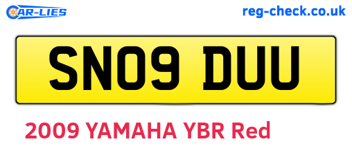 SN09DUU are the vehicle registration plates.