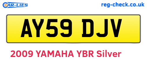 AY59DJV are the vehicle registration plates.